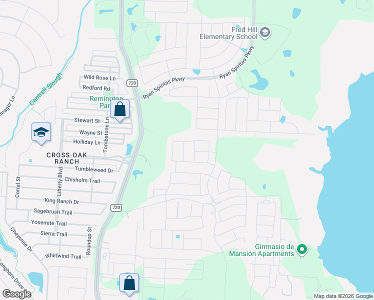 map of restaurants, bars, coffee shops, grocery stores, and more near 348 Moonvine Drive in Little Elm