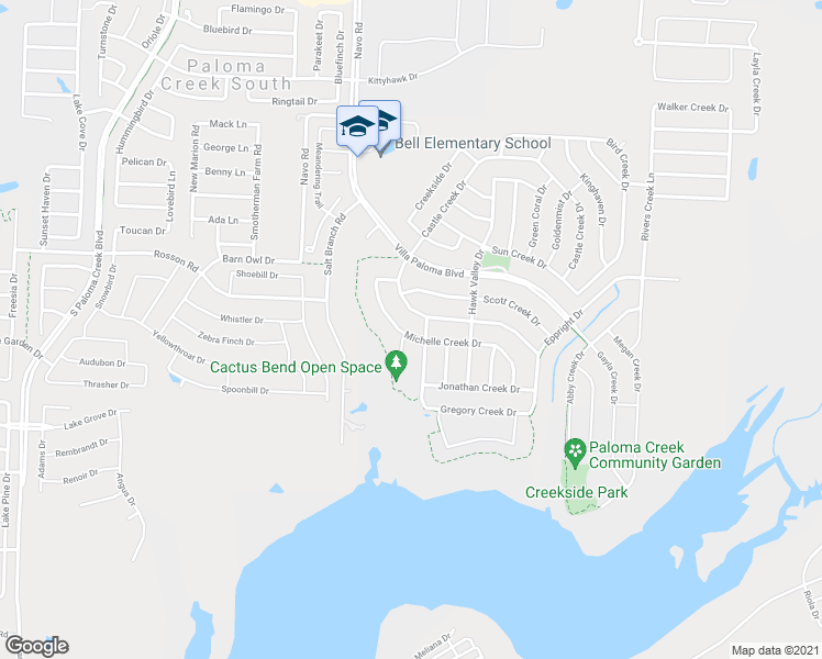 map of restaurants, bars, coffee shops, grocery stores, and more near 2029 Michelle Creek Drive in Little Elm