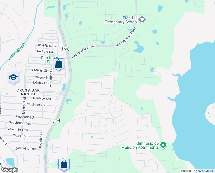 map of restaurants, bars, coffee shops, grocery stores, and more near 360 Greenbriar Road in Little Elm