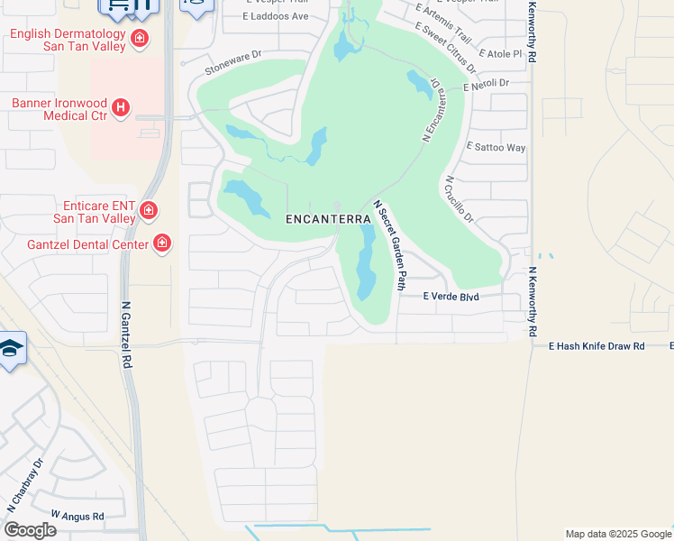 map of restaurants, bars, coffee shops, grocery stores, and more near 36247 North Copper Hollow Way in San Tan Valley