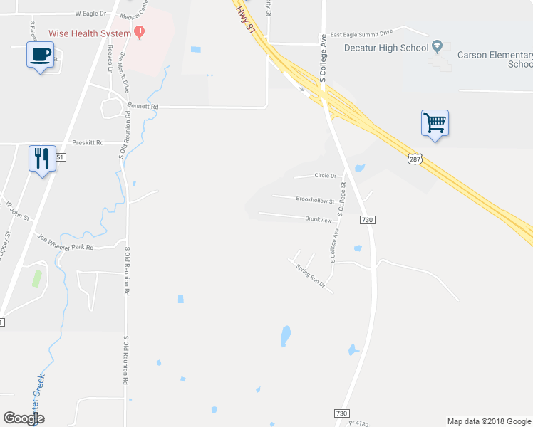 map of restaurants, bars, coffee shops, grocery stores, and more near 183 Brookview in Decatur
