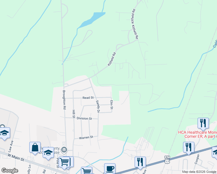 map of restaurants, bars, coffee shops, grocery stores, and more near 311 Read Street in Moncks Corner
