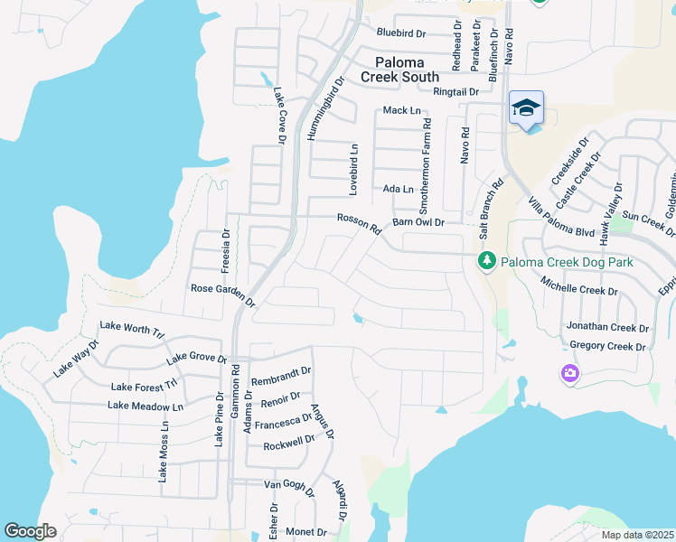 map of restaurants, bars, coffee shops, grocery stores, and more near 1307 Yellowthroat Drive in Little Elm