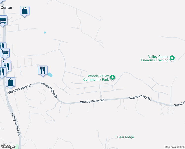 map of restaurants, bars, coffee shops, grocery stores, and more near 14338 Augusta Drive in Valley Center