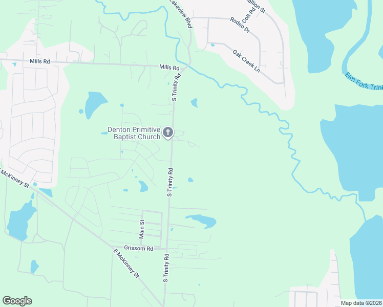 map of restaurants, bars, coffee shops, grocery stores, and more near 651 S Trinity Rd in Denton