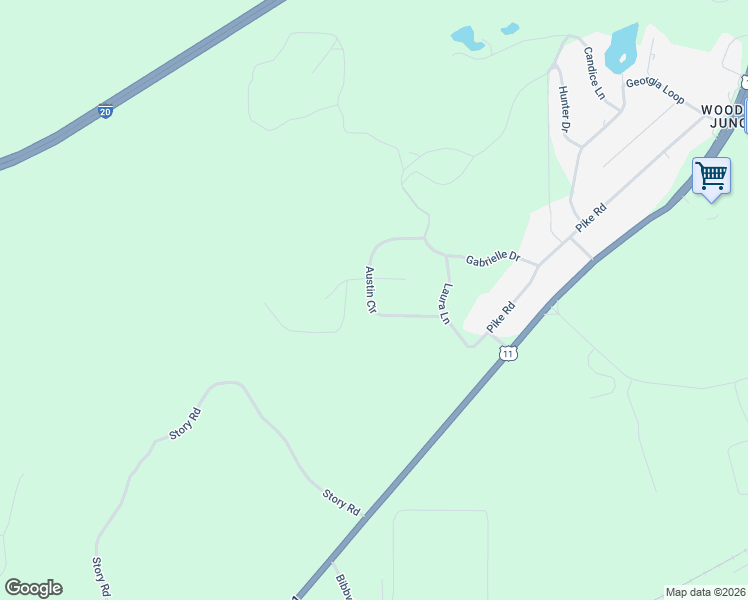 map of restaurants, bars, coffee shops, grocery stores, and more near 189 Austin Circle in Woodstock