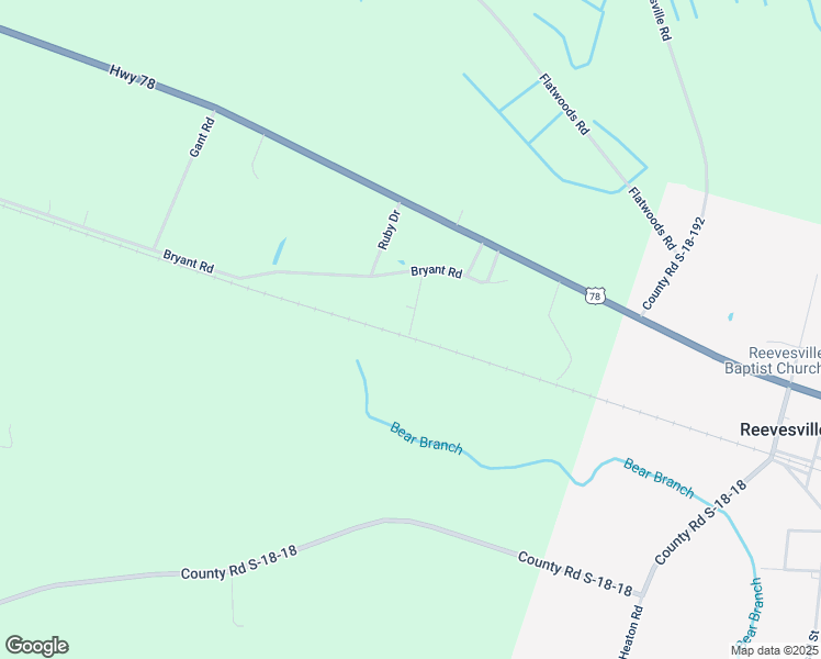 map of restaurants, bars, coffee shops, grocery stores, and more near 134 Garnet Lane in Reevesville