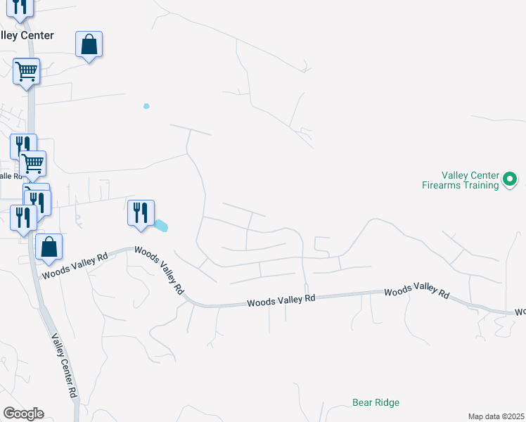 map of restaurants, bars, coffee shops, grocery stores, and more near 14264 Merion Circle in Valley Center