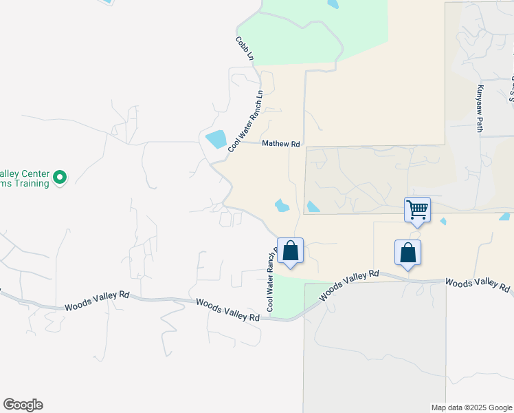 map of restaurants, bars, coffee shops, grocery stores, and more near 27303 Cool Water Ranch Road in Valley Center