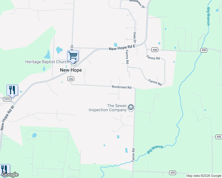 map of restaurants, bars, coffee shops, grocery stores, and more near 421 Rockcrest Road in McKinney