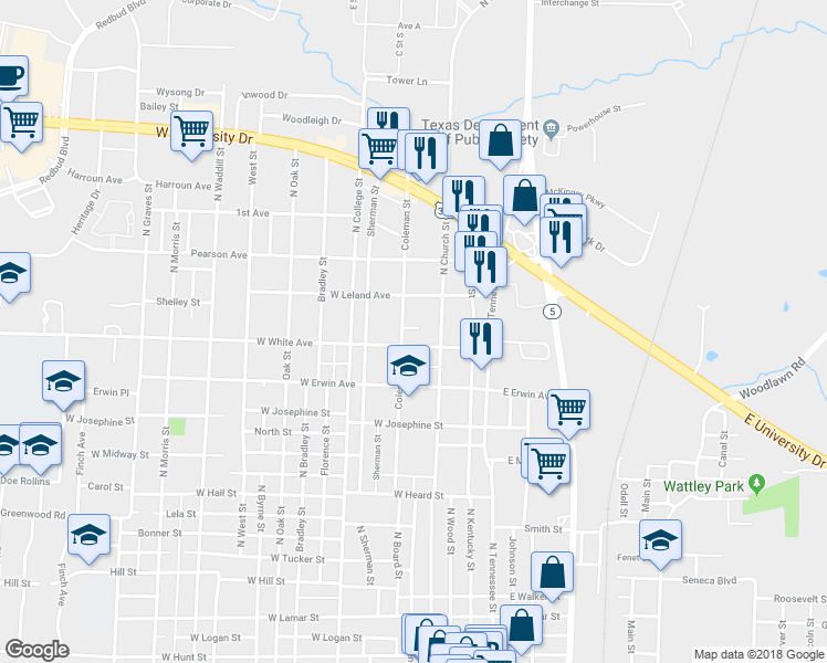 map of restaurants, bars, coffee shops, grocery stores, and more near 13045 Coleman Court in McKinney