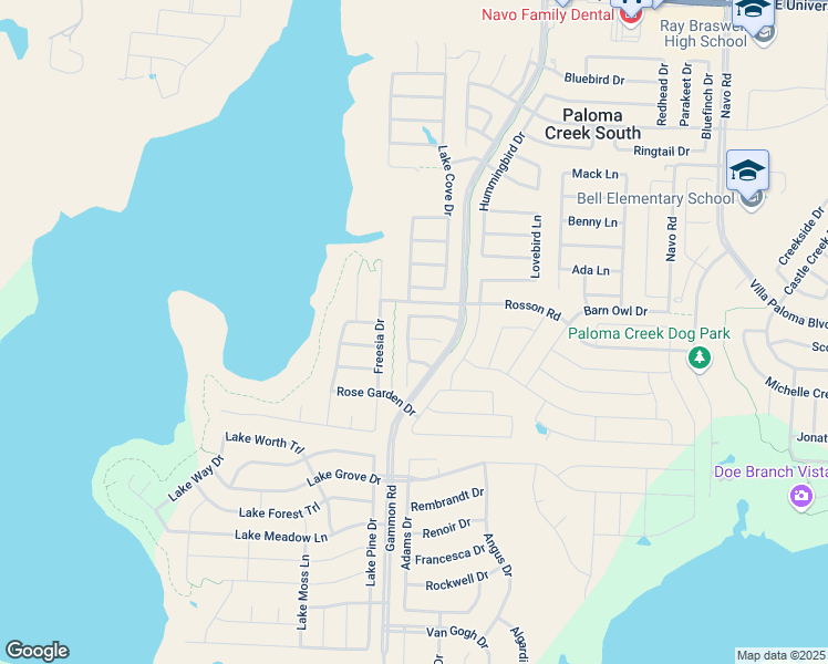 map of restaurants, bars, coffee shops, grocery stores, and more near 1201 Egret Court in Little Elm