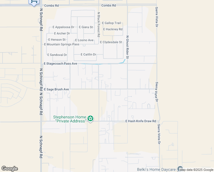 map of restaurants, bars, coffee shops, grocery stores, and more near 4364 East Sage Brush Avenue in Queen Creek