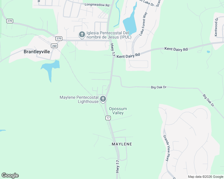 map of restaurants, bars, coffee shops, grocery stores, and more near 9595 Highway 17 in Alabaster