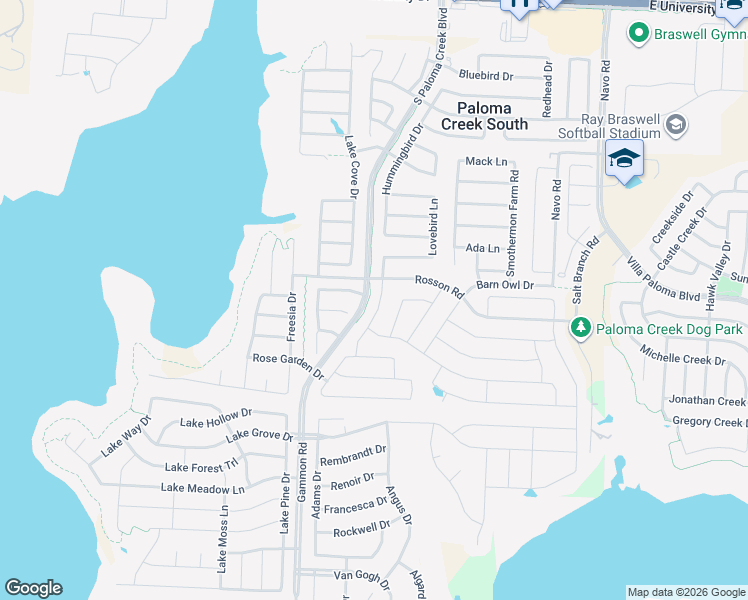 map of restaurants, bars, coffee shops, grocery stores, and more near 1017 Pigeon Hawk Drive in Little Elm