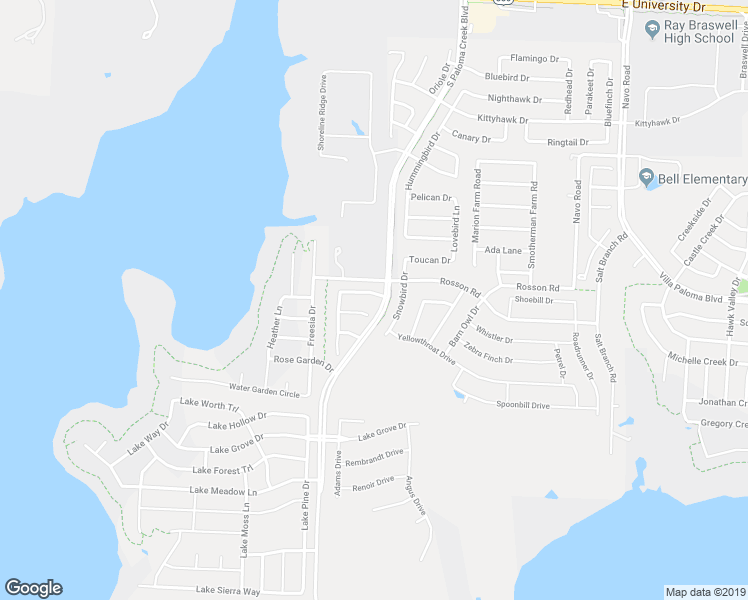 map of restaurants, bars, coffee shops, grocery stores, and more near 1316 Meadowlark Drive in Little Elm