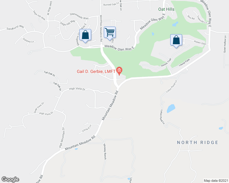 map of restaurants, bars, coffee shops, grocery stores, and more near 27636 Mountain Meadow Road in Escondido