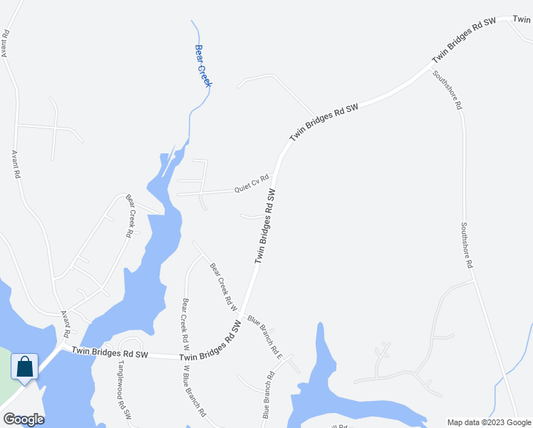 map of restaurants, bars, coffee shops, grocery stores, and more near 480 Twin Bridges Road Southwest in Eatonton