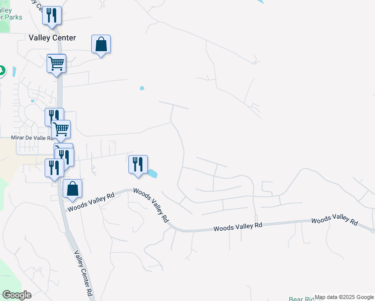 map of restaurants, bars, coffee shops, grocery stores, and more near 27549 Saint Andrews Lane in Valley Center