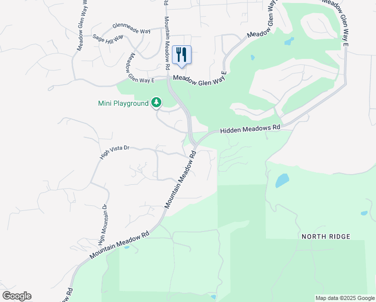 map of restaurants, bars, coffee shops, grocery stores, and more near 27636 Mountain Meadow Road in Escondido
