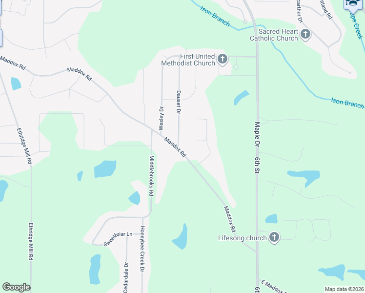 map of restaurants, bars, coffee shops, grocery stores, and more near 1450 Dauset Drive in Griffin