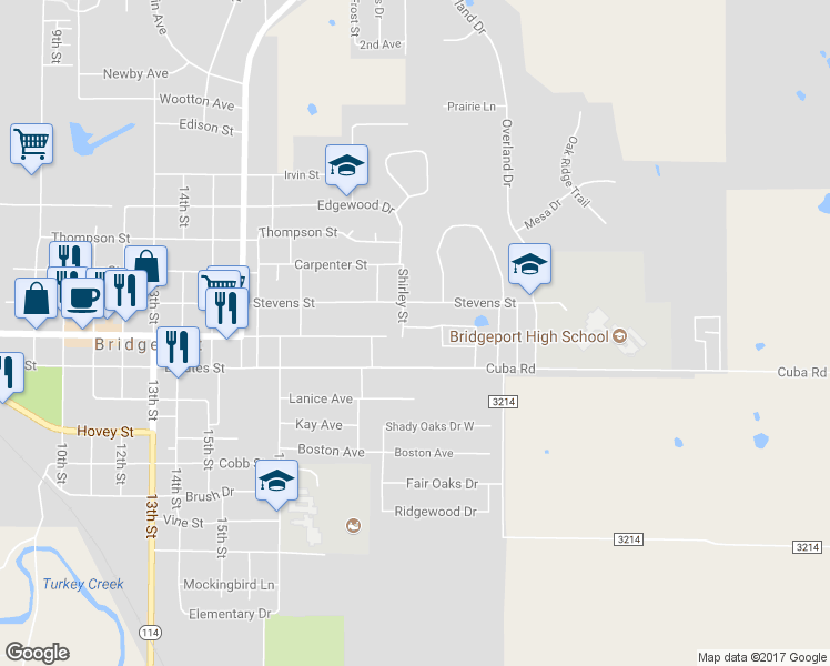 map of restaurants, bars, coffee shops, grocery stores, and more near 2104 Stonegate Boulevard in Bridgeport