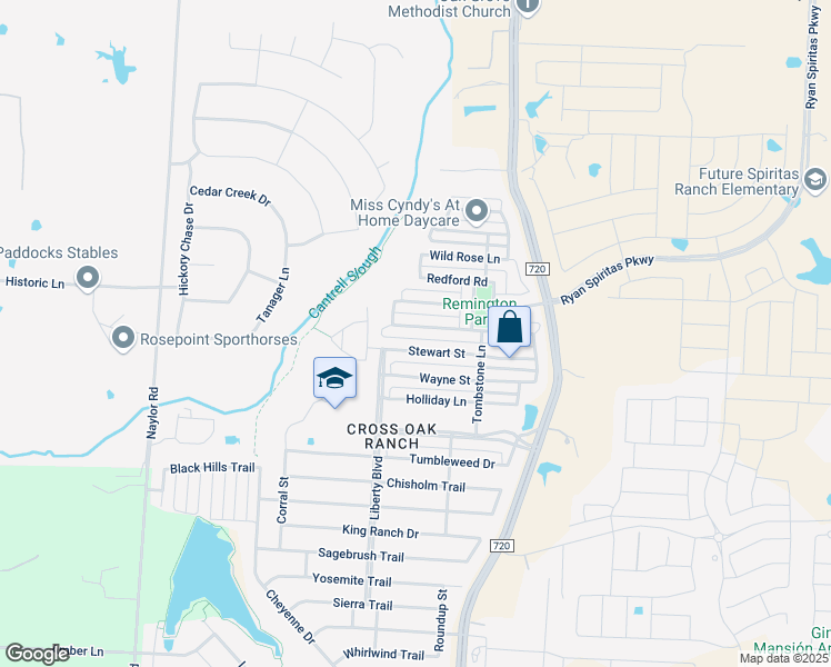 map of restaurants, bars, coffee shops, grocery stores, and more near 8832 Eastwood Avenue in Cross Roads