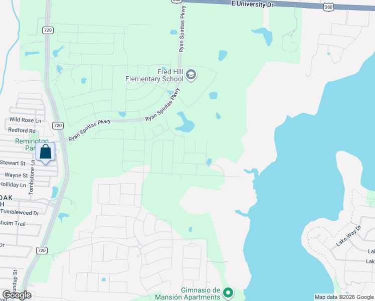 map of restaurants, bars, coffee shops, grocery stores, and more near 635 Lloyd's Road in Denton County