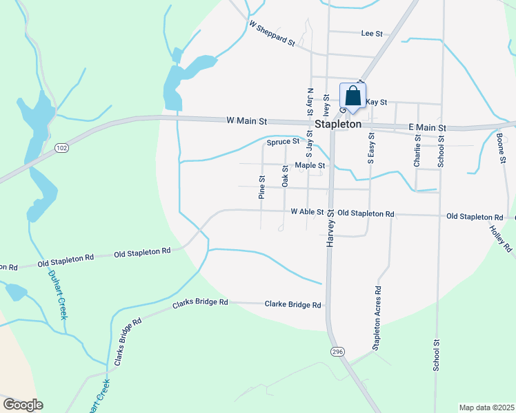map of restaurants, bars, coffee shops, grocery stores, and more near 5460 West Able Street in Stapleton