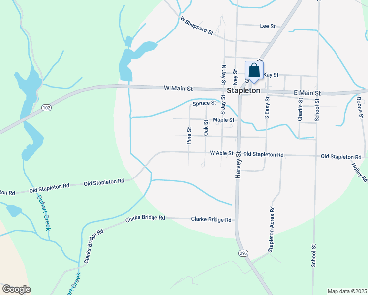 map of restaurants, bars, coffee shops, grocery stores, and more near 5460 West Able Street in Stapleton