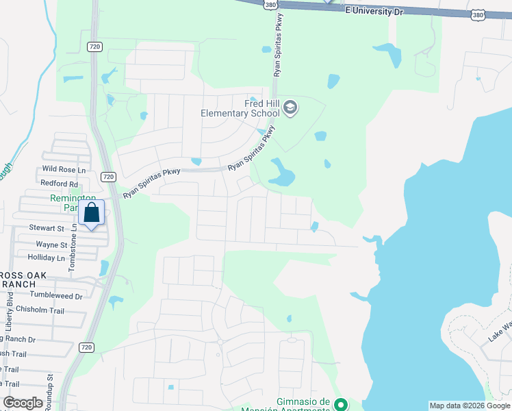 map of restaurants, bars, coffee shops, grocery stores, and more near 26632 U.S. 380 in Little Elm