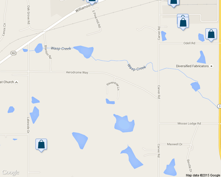 map of restaurants, bars, coffee shops, grocery stores, and more near 228 Raventree Lane in Griffin