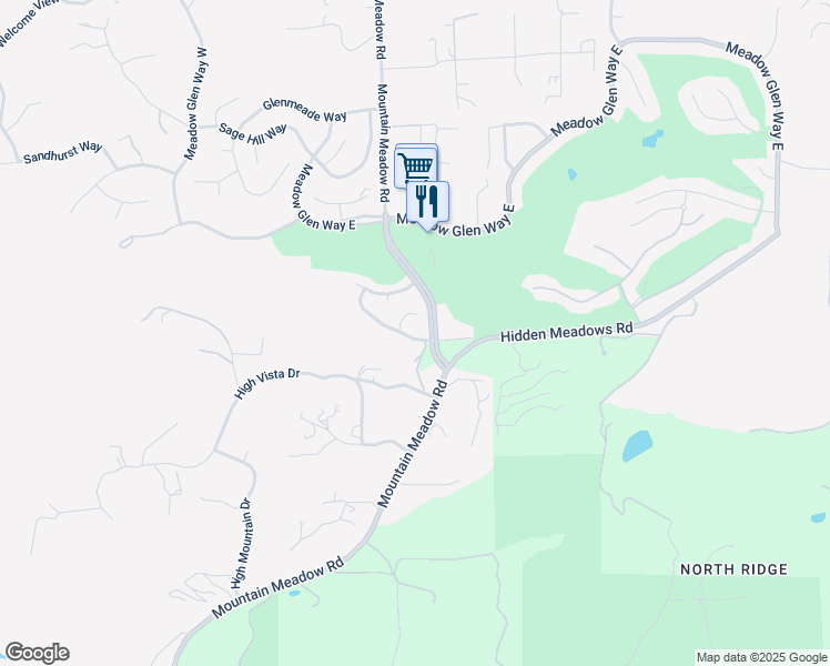 map of restaurants, bars, coffee shops, grocery stores, and more near 10240 Oak Spur Way in Escondido