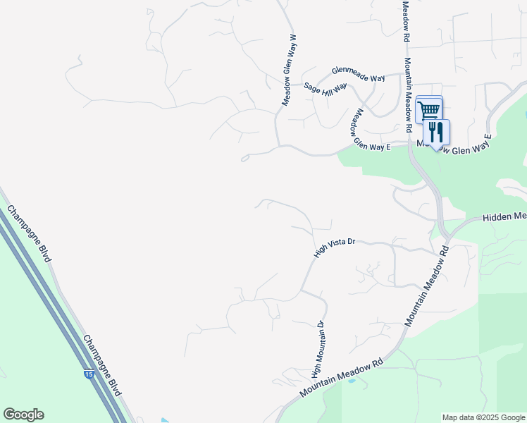 map of restaurants, bars, coffee shops, grocery stores, and more near 10027 Tall Oak Drive in Escondido