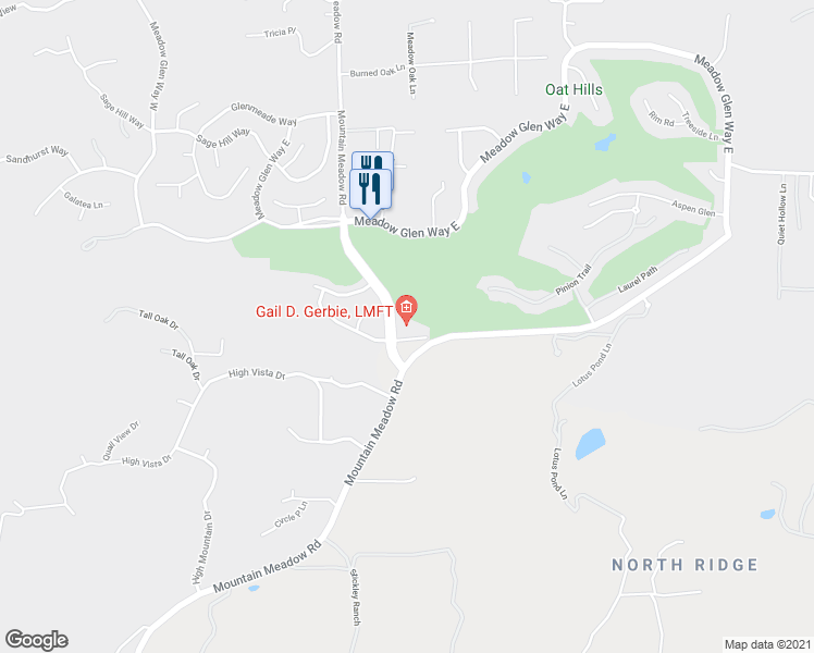 map of restaurants, bars, coffee shops, grocery stores, and more near 10205 Hidden Meadows Road in Escondido