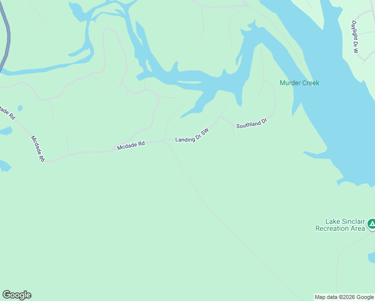map of restaurants, bars, coffee shops, grocery stores, and more near 108-200 Landing Drive Southwest in Eatonton