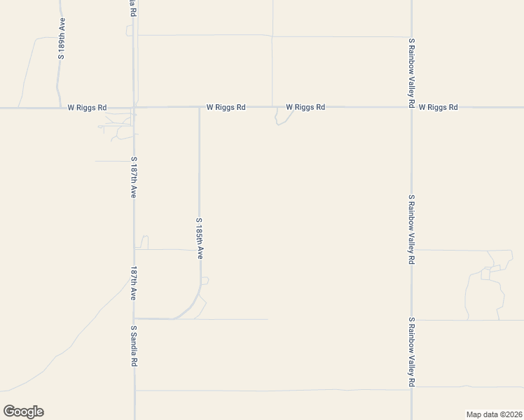 map of restaurants, bars, coffee shops, grocery stores, and more near 26100 South 185th Avenue in Buckeye