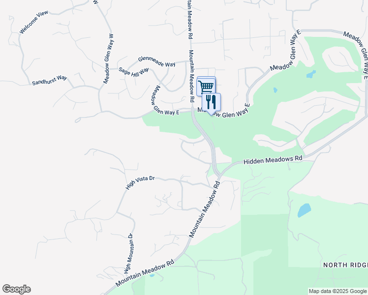 map of restaurants, bars, coffee shops, grocery stores, and more near 10247 Spruce Woodland Way in Escondido