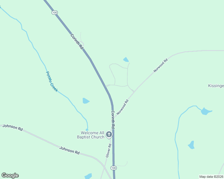 map of restaurants, bars, coffee shops, grocery stores, and more near 1306 Corinth Road in Hogansville