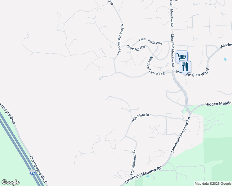 map of restaurants, bars, coffee shops, grocery stores, and more near 10041 Tall Oak Drive in Escondido