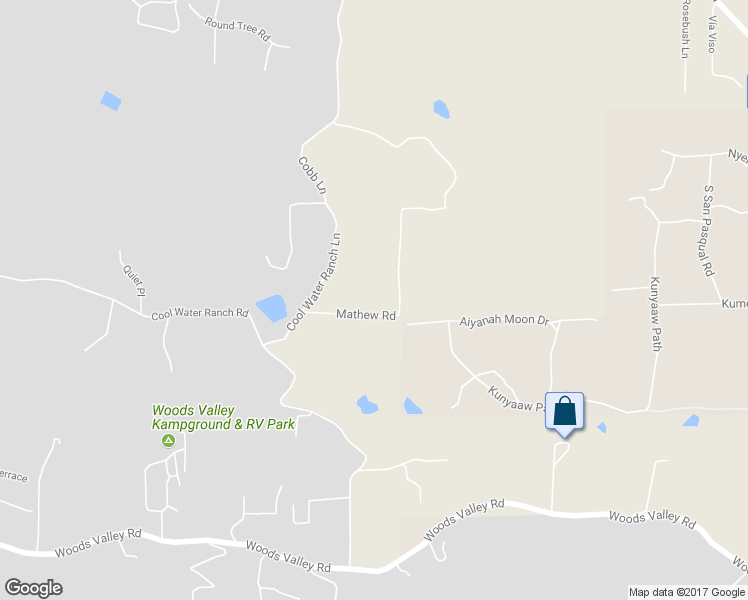 map of restaurants, bars, coffee shops, grocery stores, and more near 15610 Mathew Road in Valley Center