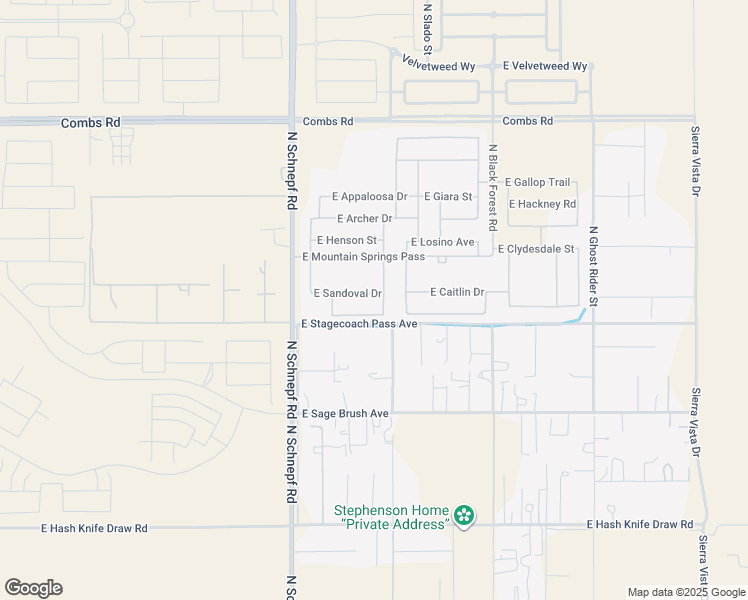 map of restaurants, bars, coffee shops, grocery stores, and more near 3837 East Stagecoach Pass Avenue in Queen Creek