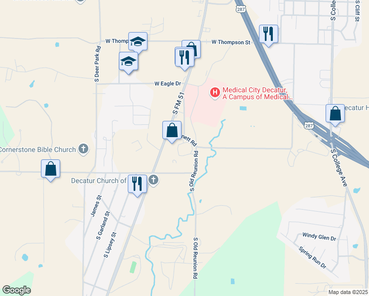 map of restaurants, bars, coffee shops, grocery stores, and more near 301-351 Bennett Road in Decatur