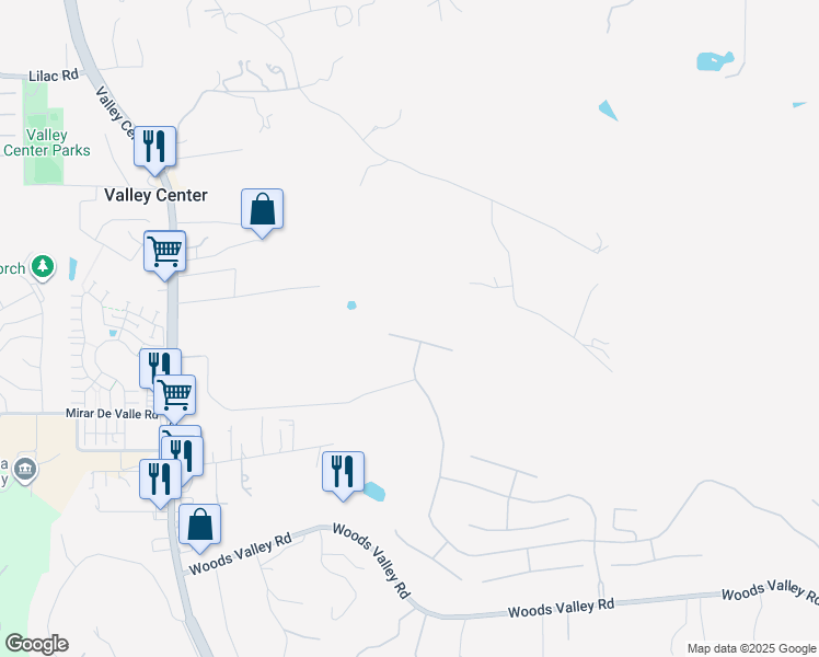 map of restaurants, bars, coffee shops, grocery stores, and more near 14128 Winged Foot Circle in Valley Center