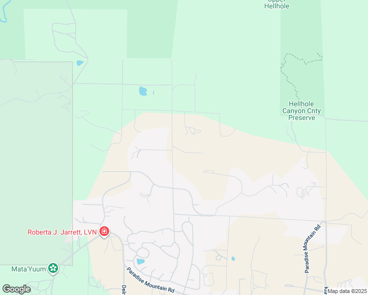 map of restaurants, bars, coffee shops, grocery stores, and more near 18822 Possum Pass in Valley Center