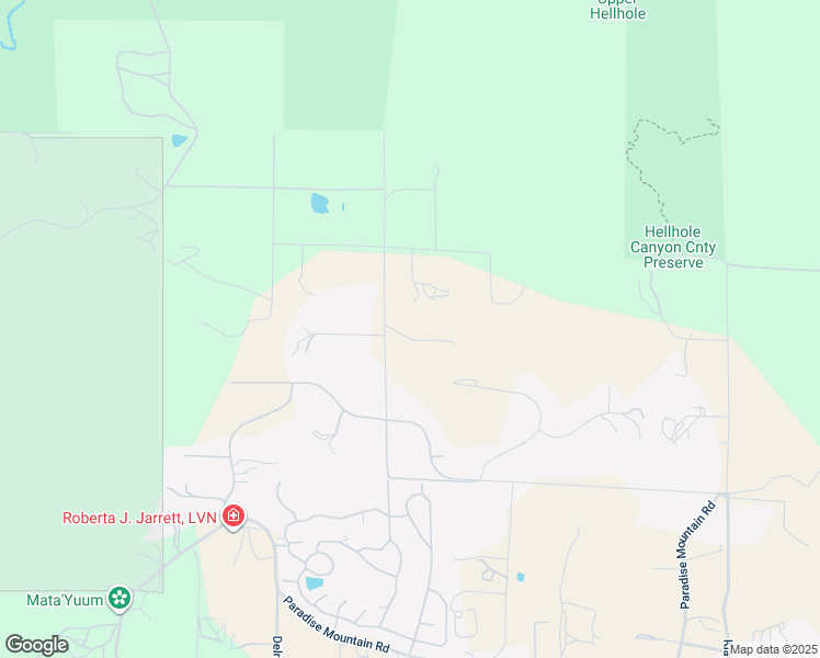 map of restaurants, bars, coffee shops, grocery stores, and more near 18822 Possum Pass in Valley Center