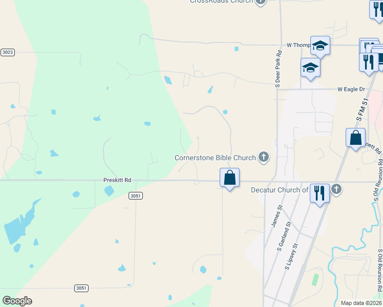 map of restaurants, bars, coffee shops, grocery stores, and more near 1408 Hidden Springs Road in Decatur