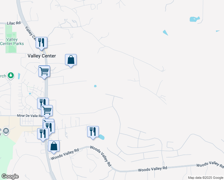 map of restaurants, bars, coffee shops, grocery stores, and more near 14128 Winged Foot Circle in Valley Center