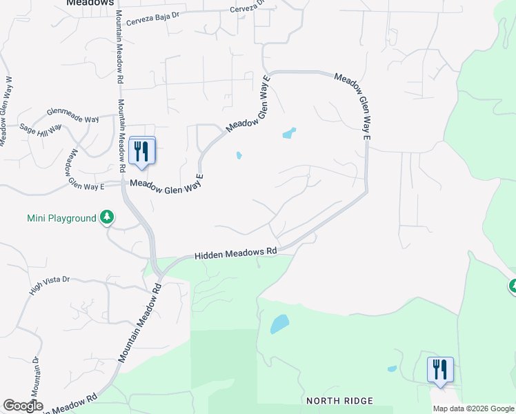 map of restaurants, bars, coffee shops, grocery stores, and more near 27844 Sugar Pine Way in Escondido