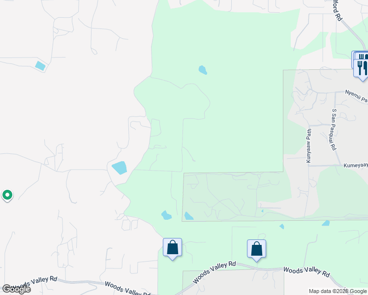map of restaurants, bars, coffee shops, grocery stores, and more near 27575 Cool Water Ranch Road in Valley Center